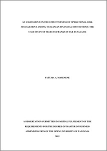 dissertation on risk management in banks