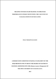 Thesis on assessment of employee performance